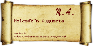 Molcsán Auguszta névjegykártya